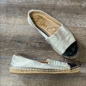 Sam Edelman Silver and Black Espadrilles